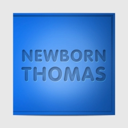 Geboortekaartje jongens symbool typografisch blauw (5000)